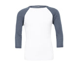 BELLA + CANVAS Unisex 3/4 Sleeve Baseball Tee