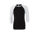 BELLA + CANVAS Unisex 3/4 Sleeve Baseball Tee