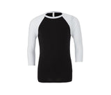 BELLA + CANVAS Unisex 3/4 Sleeve Baseball Tee