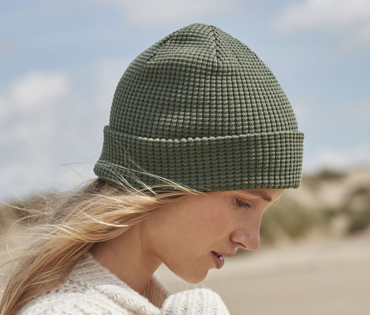 BEECHFIELD ORGANIC COTTON WAFFLE BEANIE