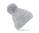 BEECHFIELD VERBIER FAUX FUR POP POM CHUNKY BEANIE