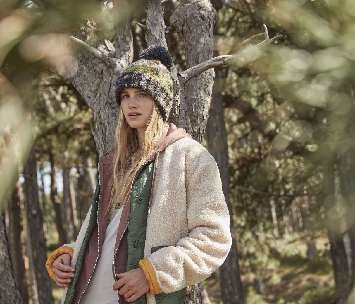 BEECHFIELD CORKSCREW POM POM BEANIE