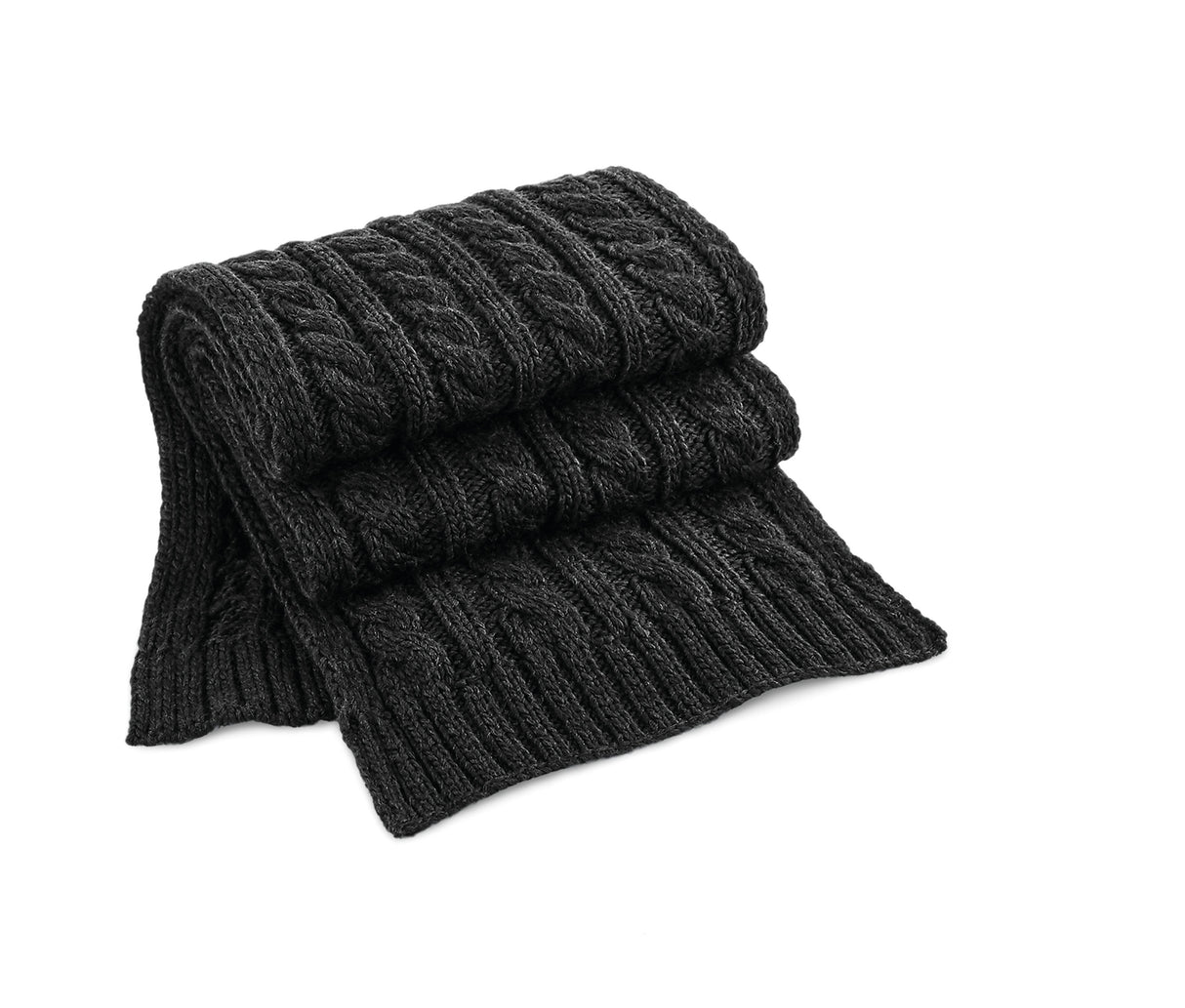 BEECHFIELD CABLE KNIT MELANGE SCARF