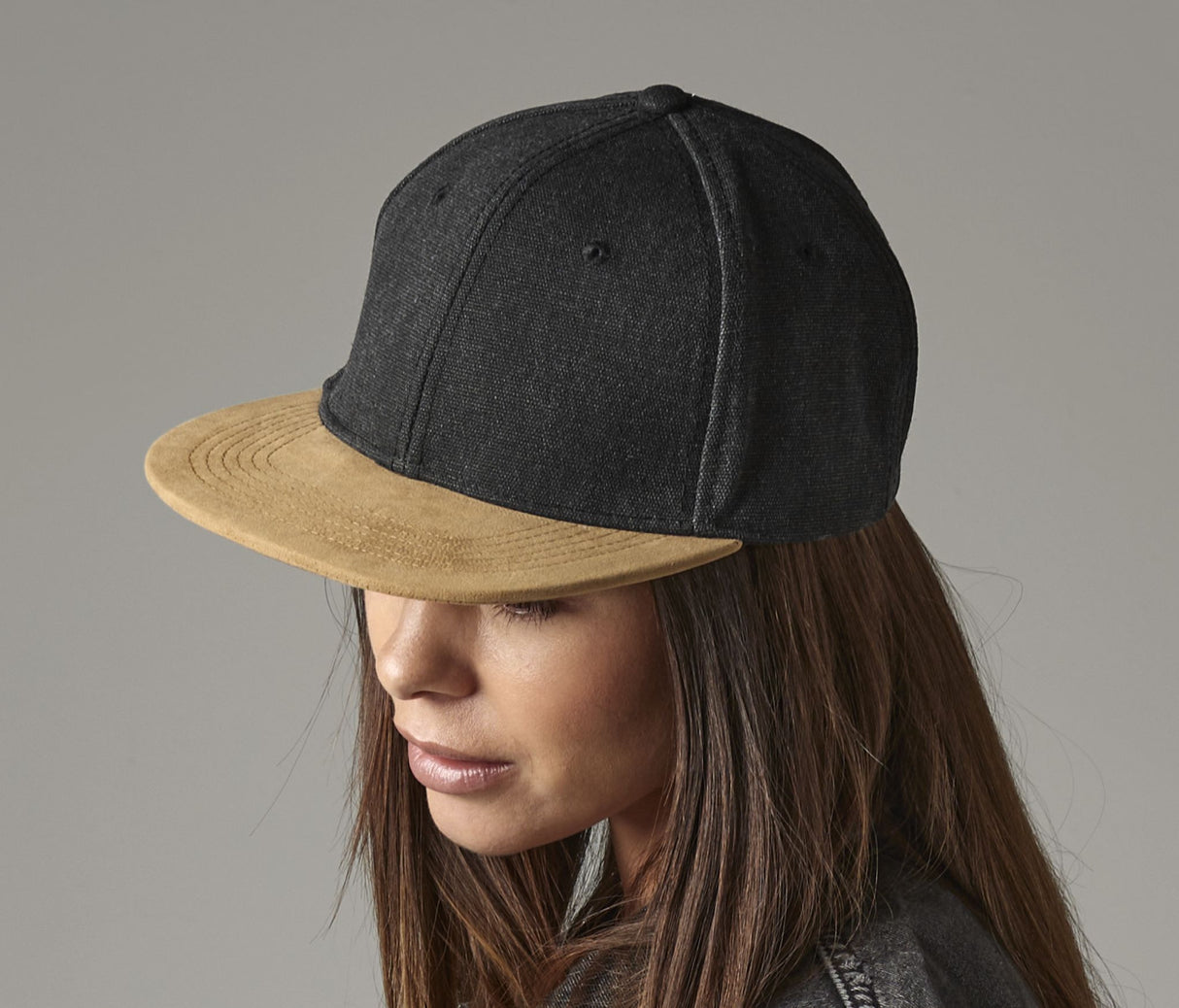 BEECHFIELD SUEDE PEAK SNAPBACK