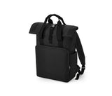 RECYCLED TWIN HANDLE ROLL-TOP LAPTOP BACKPACK