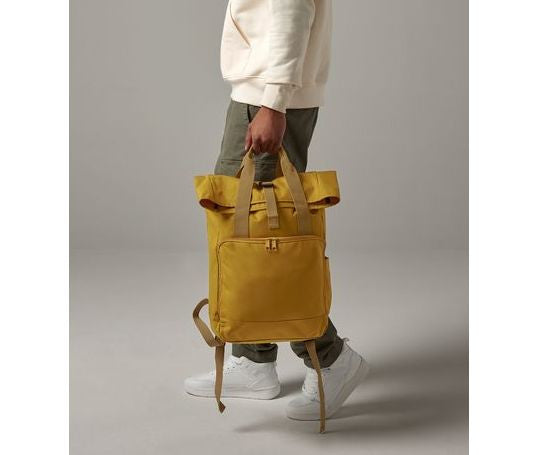 BAG BASE RECYCLED TWIN HANDLE ROLL-TOP LAPTOP BACKPACK