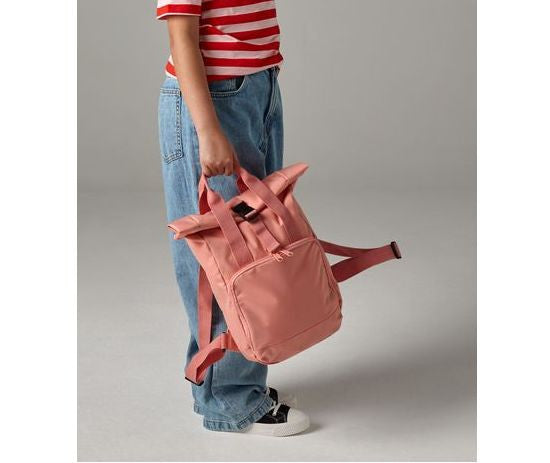 BAG BASE RECYCLED MINI TWIN HANDLE ROLL-TOP LAPTOP BACKPACK