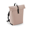 MATTE PU ROLL-TOP BACKPACK