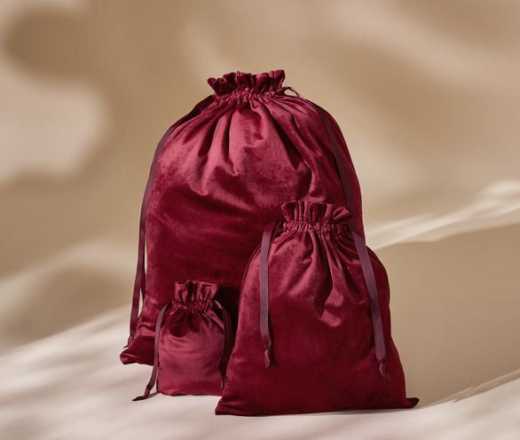 BAG BASE VELVET GIFTBAG WITH RIBBON DRAWSTRING