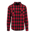 BUILD YOUR BRAND CHECKED FLANNEL SHIRT