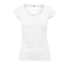 BUILD YOUR BRAND LADIES BACK CUT TEE