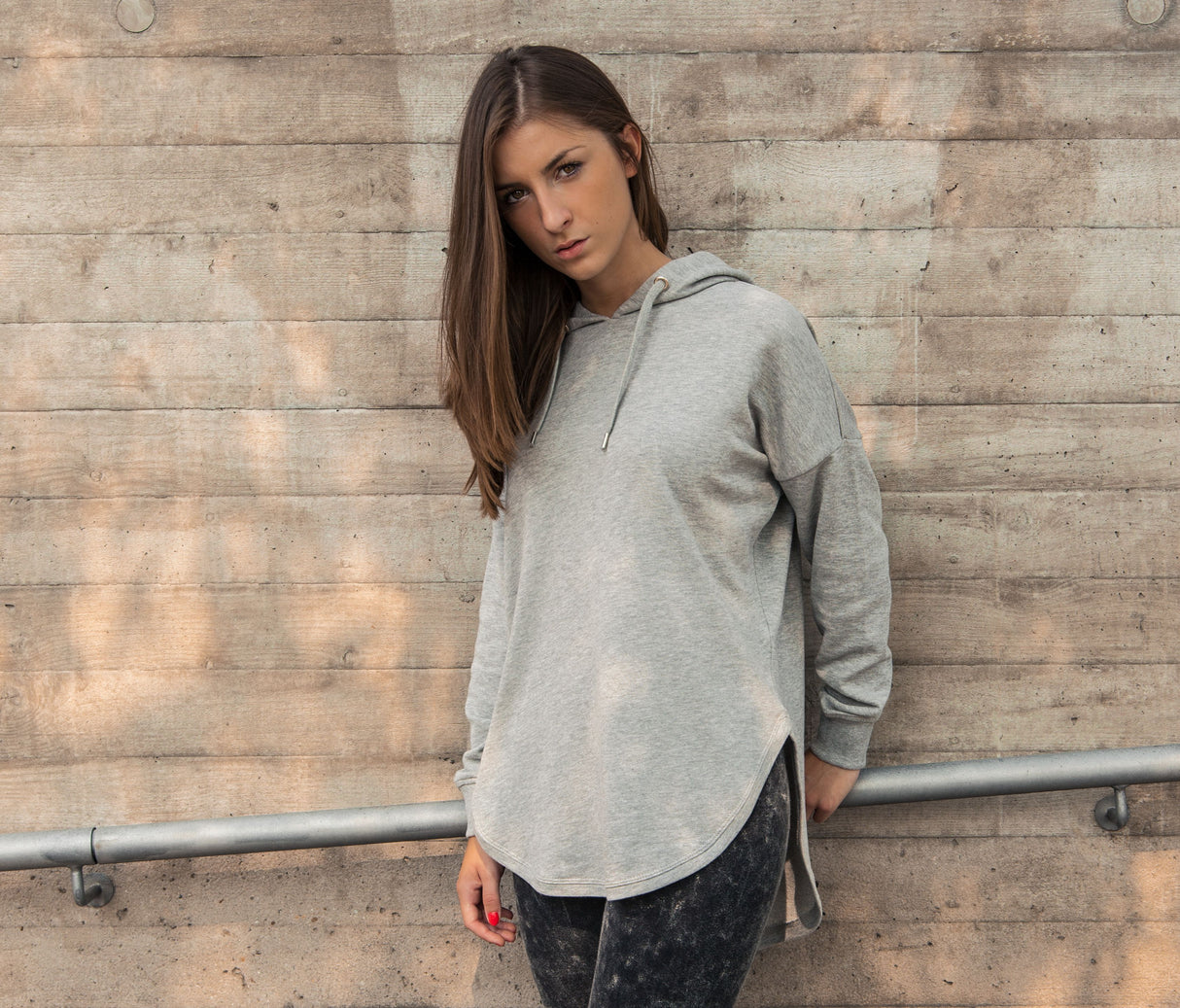BUILD YOUR BRAND LADIES OVERSIZED HOODY