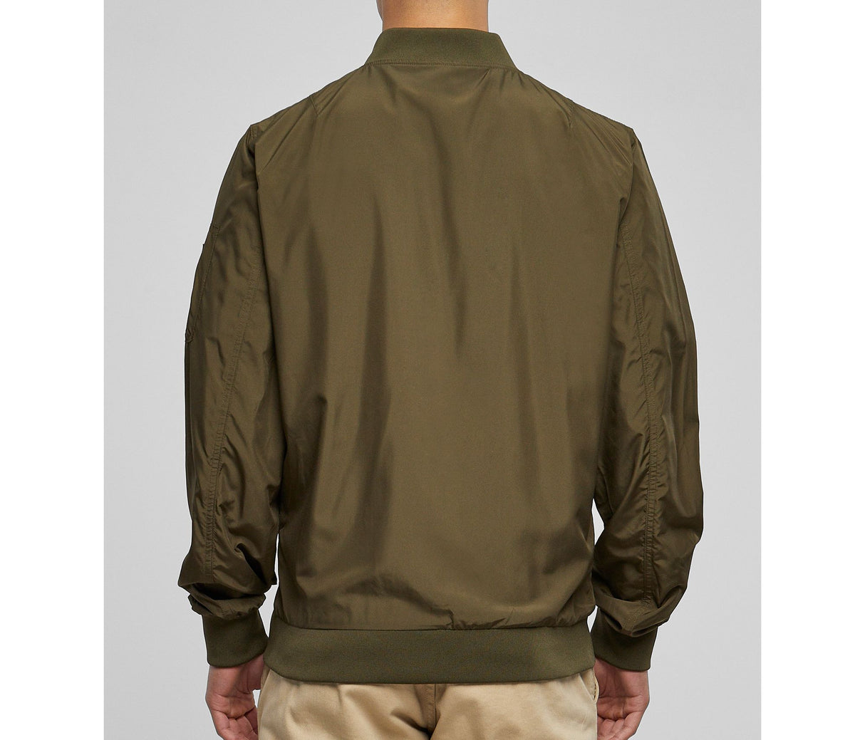 BUILD YOUR BRAND NYLON BOMBER JACKET