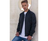 BUILD YOUR BRAND NYLON BOMBER JACKET