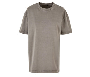 LADIES OVERSIZED ACID WASH TEE