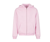 BUILD YOUR BRAND FLUFFY ZIP HOODY