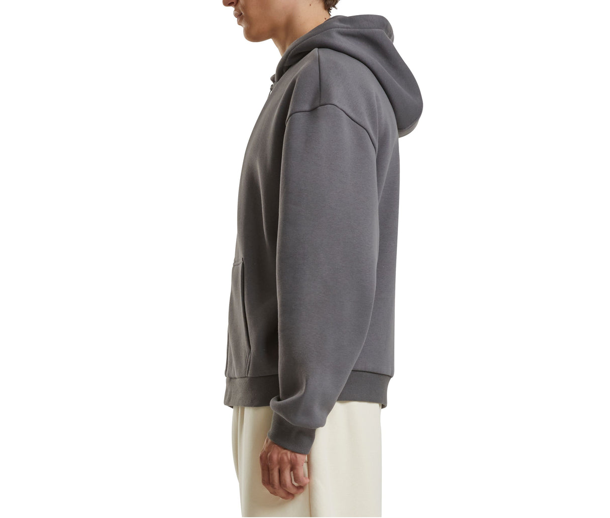 BUILD YOUR BRAND FLUFFY ZIP HOODY