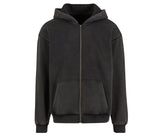 BUILD YOUR BRAND STONEWASH HEAVY ZIP HOODIE