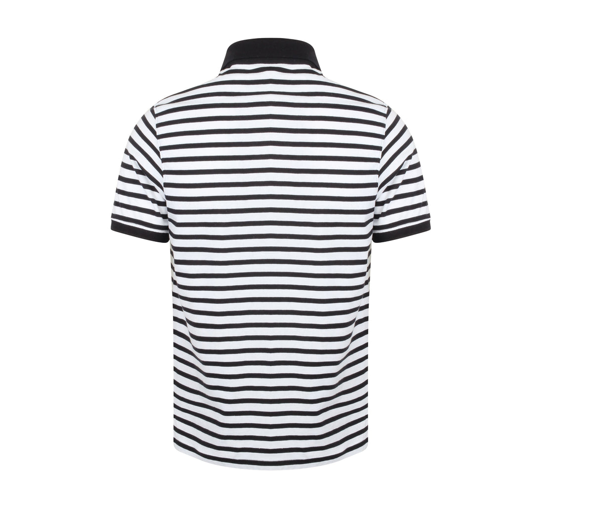 FRONT ROW STRIPED JERSEY POLO SHIRT