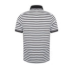 FRONT ROW STRIPED JERSEY POLO SHIRT