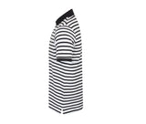 FRONT ROW STRIPED JERSEY POLO SHIRT