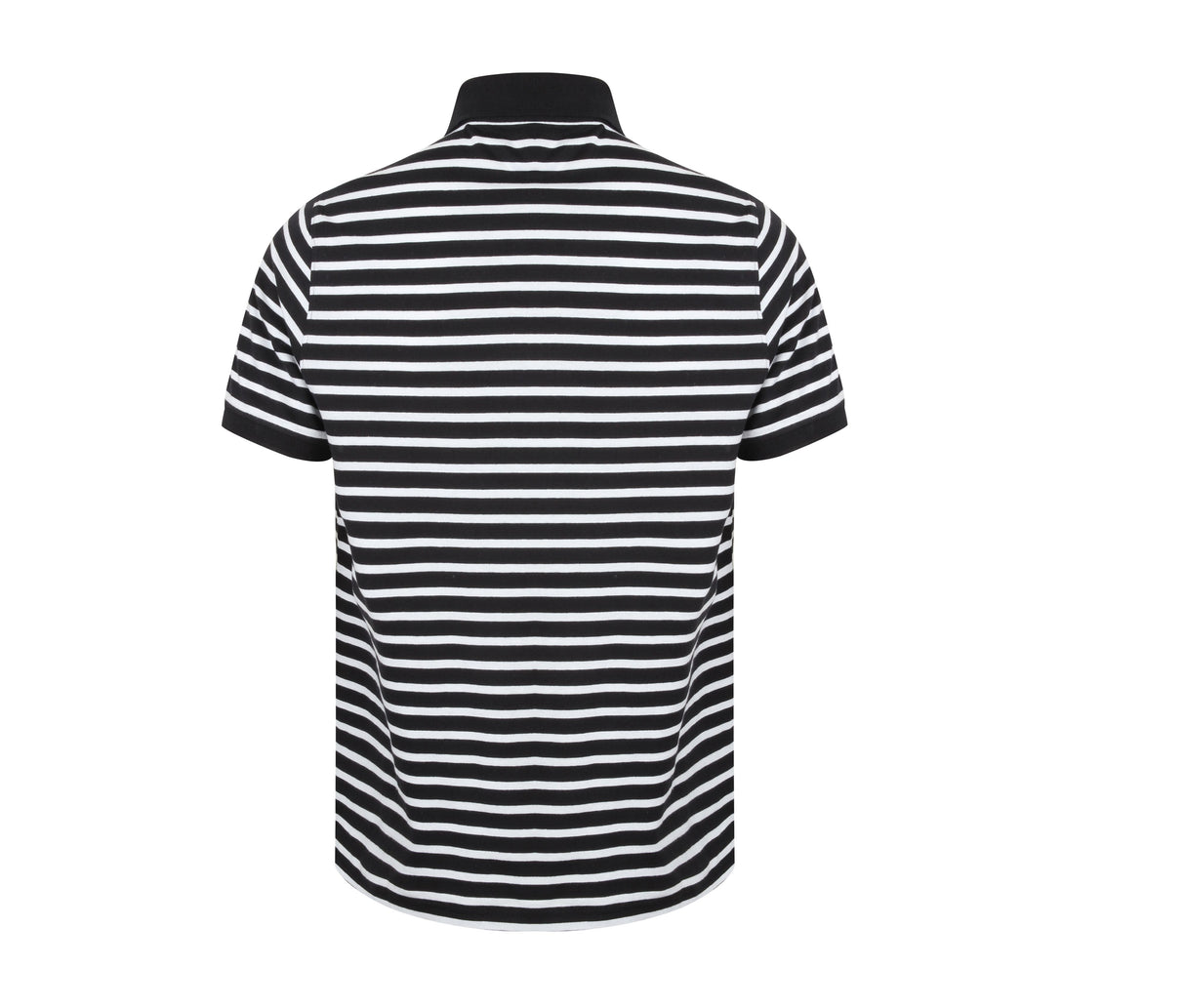 FRONT ROW STRIPED JERSEY POLO SHIRT