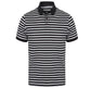 FRONT ROW STRIPED JERSEY POLO SHIRT