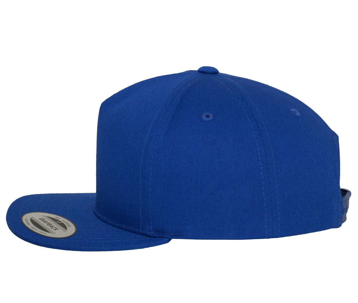 5-panel cotton snapback cap