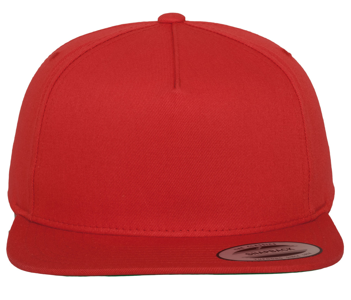 5-panel cotton snapback cap