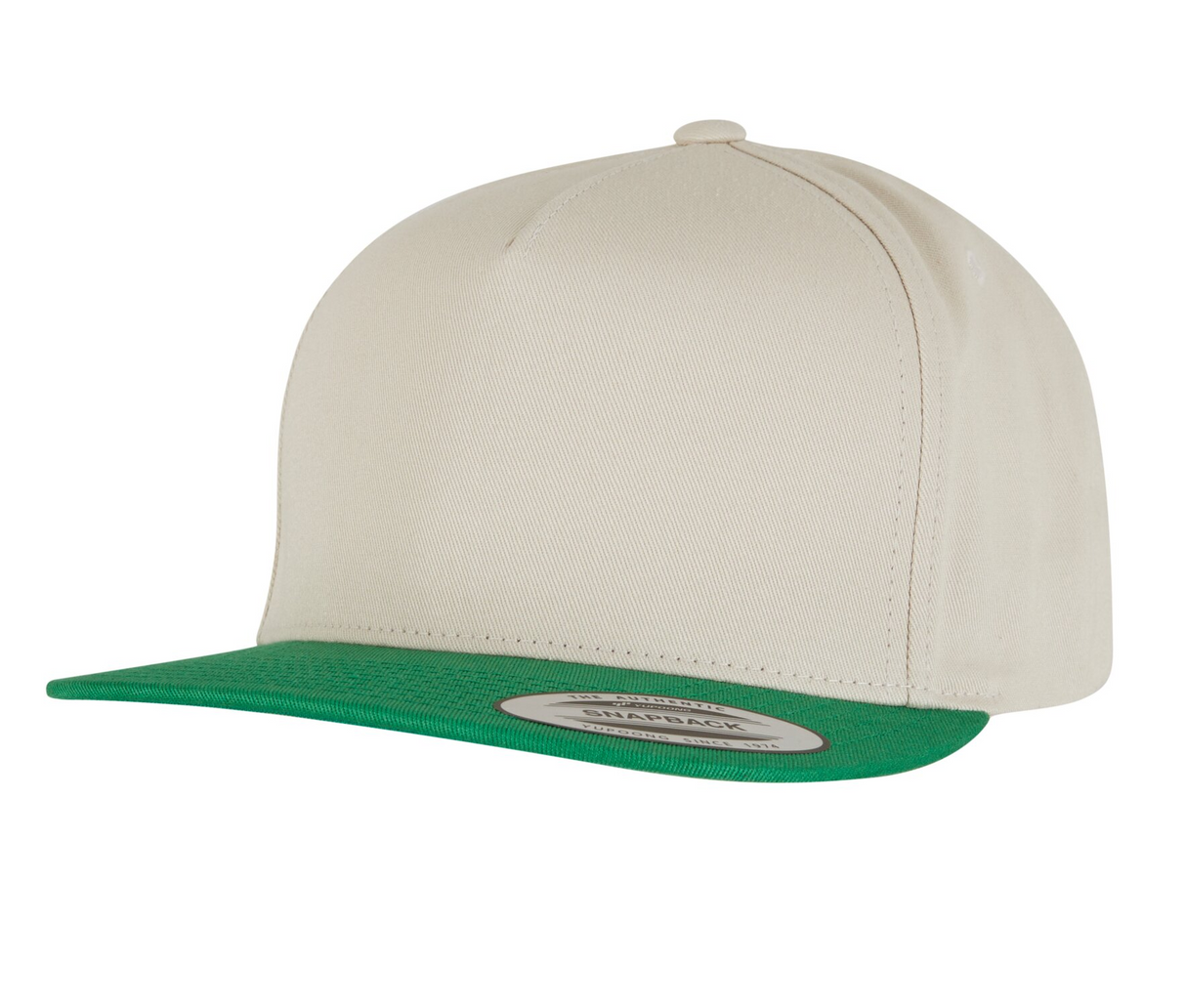 5-panel cotton snapback cap