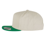 5-panel cotton snapback cap