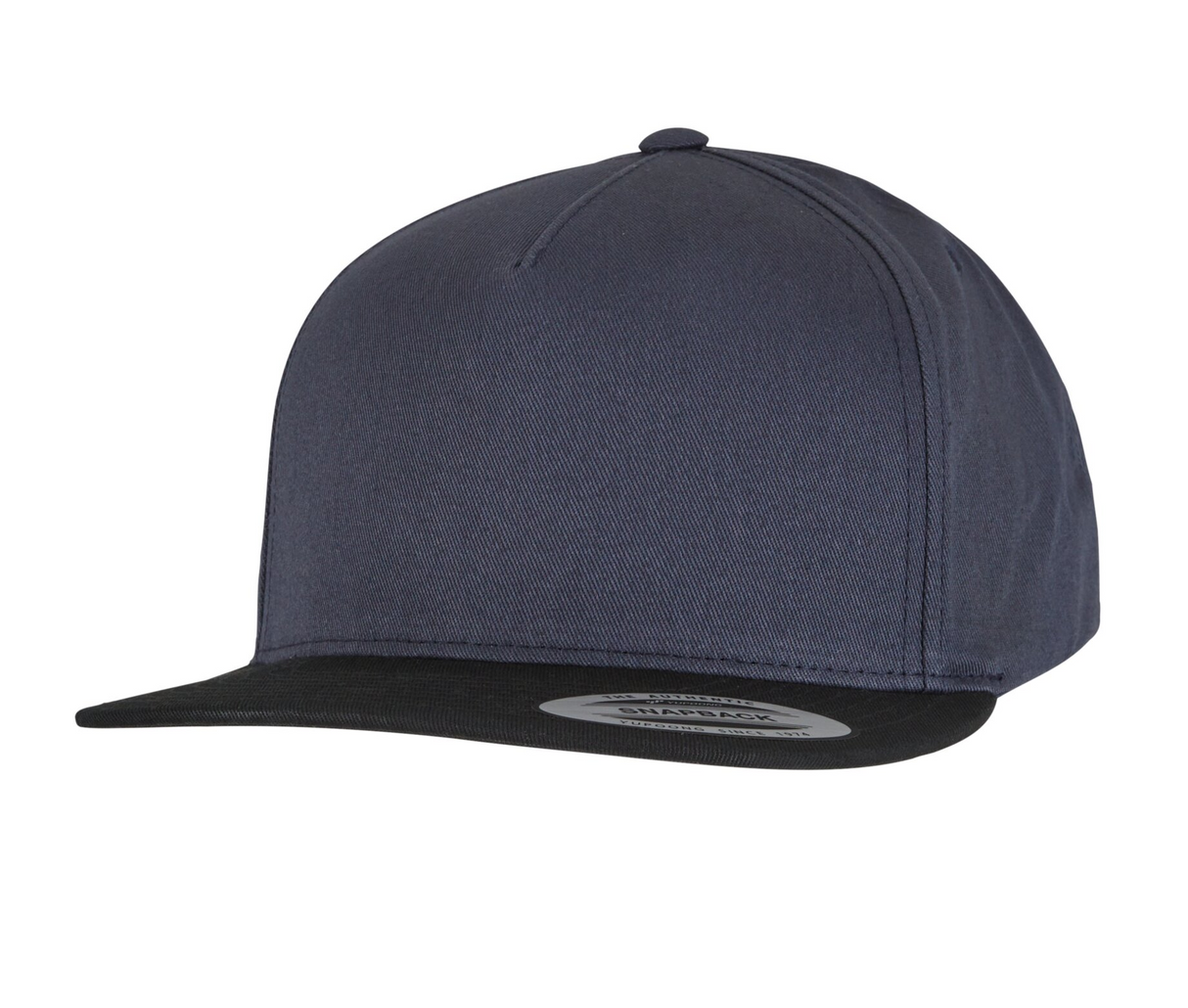 5-panel cotton snapback cap