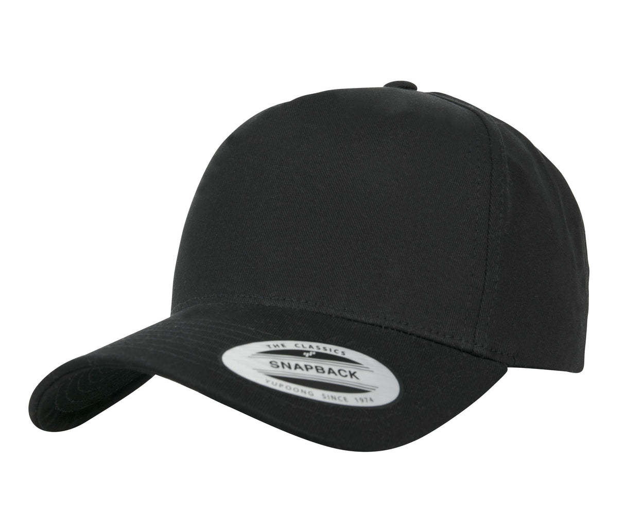 5-panel curved classic snapback