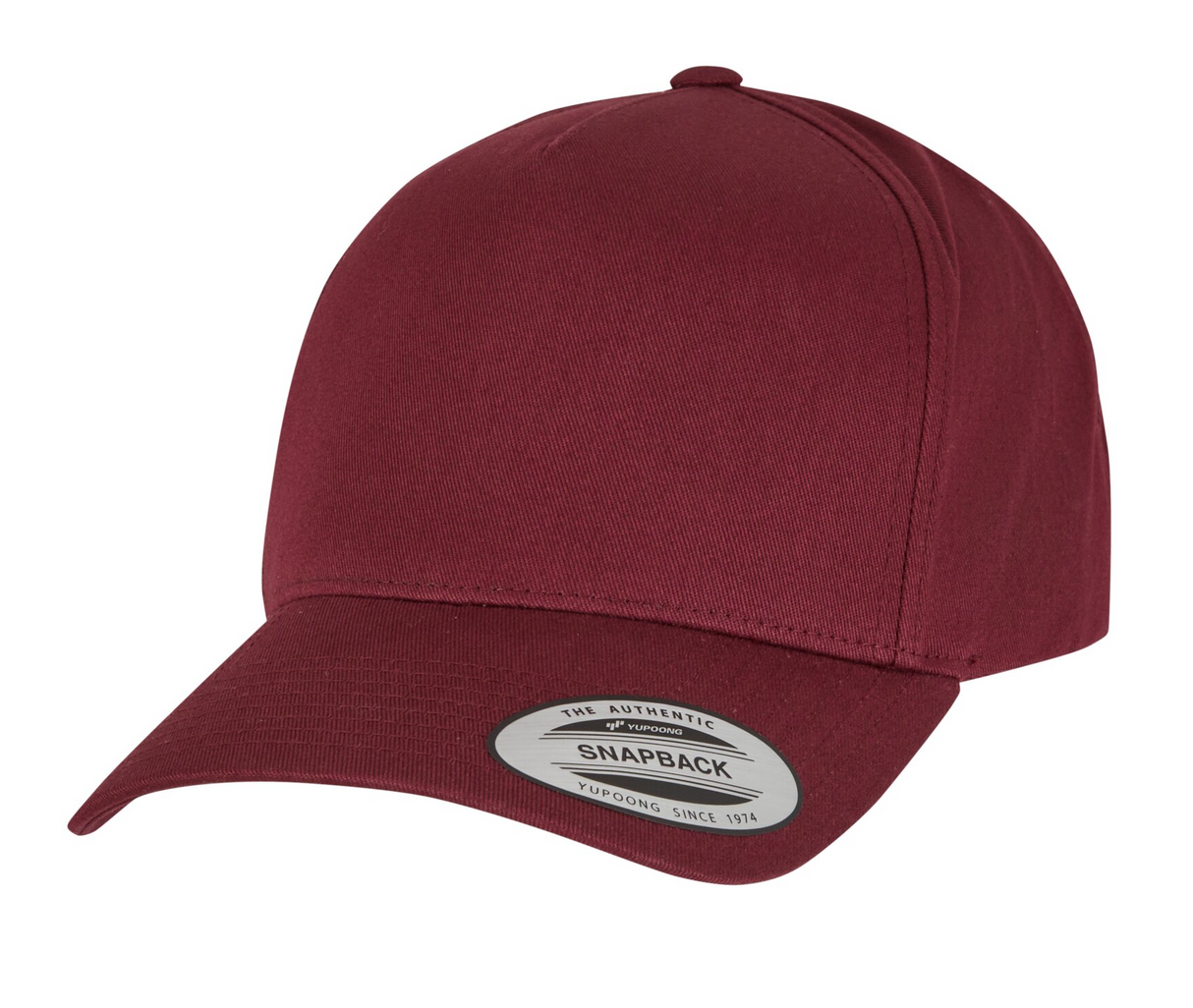 5-panel curved classic snapback