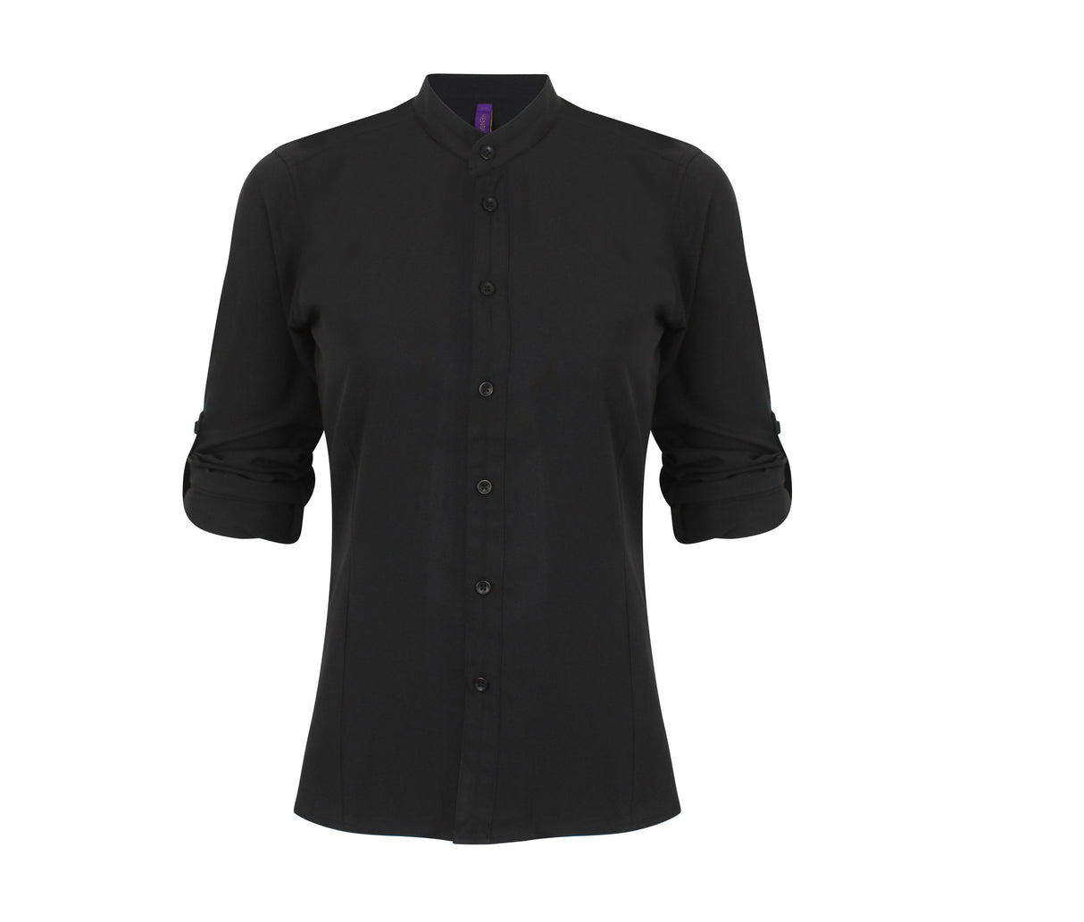 LADIES MANDARIN COLLAR SHIRT