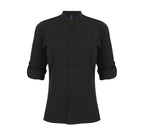 LADIES MANDARIN COLLAR SHIRT