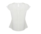 HENBURY LADIES PLEAT FRONT S/S BLOUSE