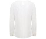 HENBURY LADIES' PLEAT FRONT LONG SLEEVED BLOUSE