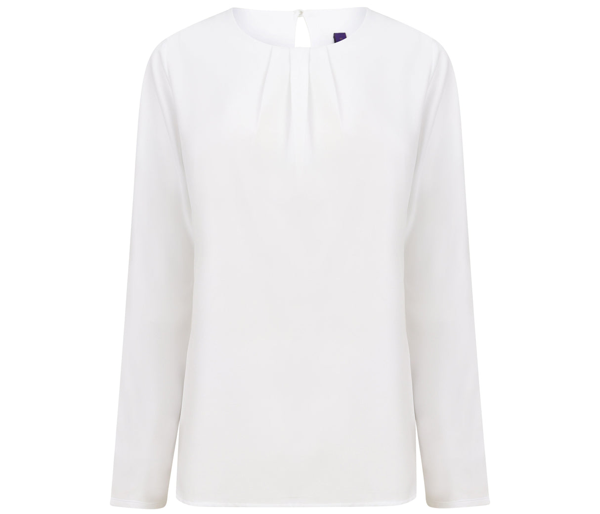 LADIES' PLEAT FRONT LONG SLEEVED BLOUSE