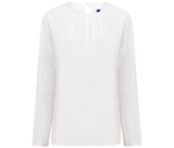 LADIES' PLEAT FRONT LONG SLEEVED BLOUSE