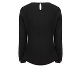 HENBURY LADIES' PLEAT FRONT LONG SLEEVED BLOUSE