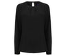 HENBURY LADIES' PLEAT FRONT LONG SLEEVED BLOUSE