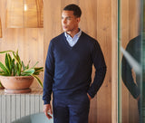 HENBURY MEN'S V-NECK JUMPER