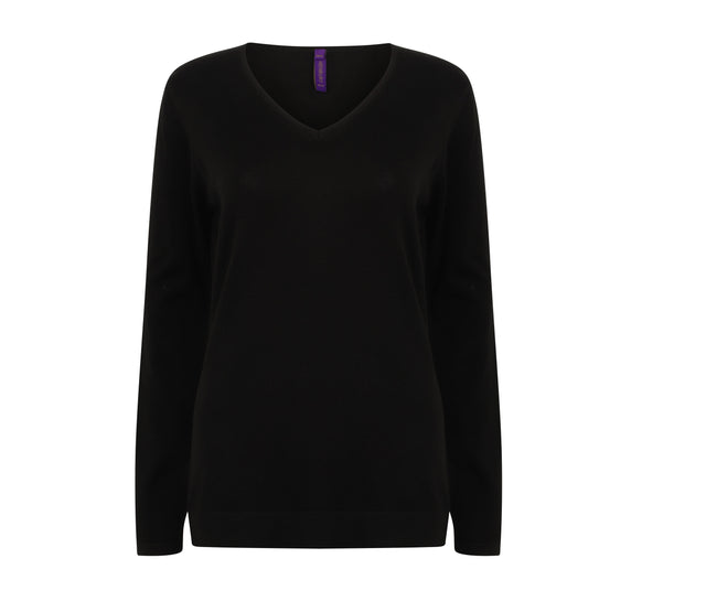 LADIES' V-NECK JUMPER