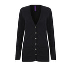 LADIES V-NECK BUTTON CARDIGAN