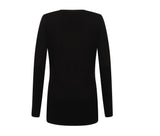 LADIES V-NECK BUTTON CARDIGAN