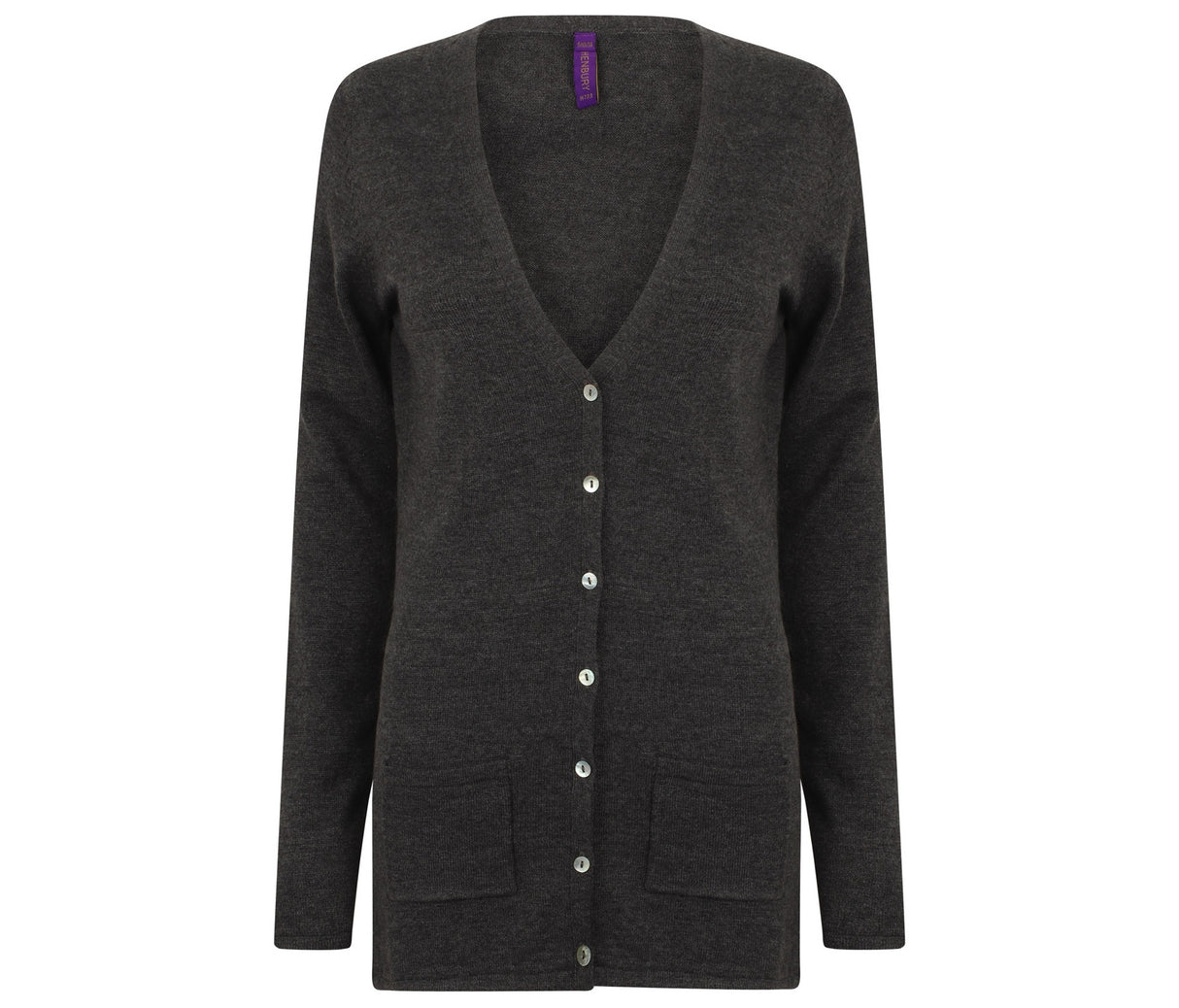 LADIES V-NECK BUTTON CARDIGAN
