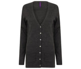 LADIES V-NECK BUTTON CARDIGAN