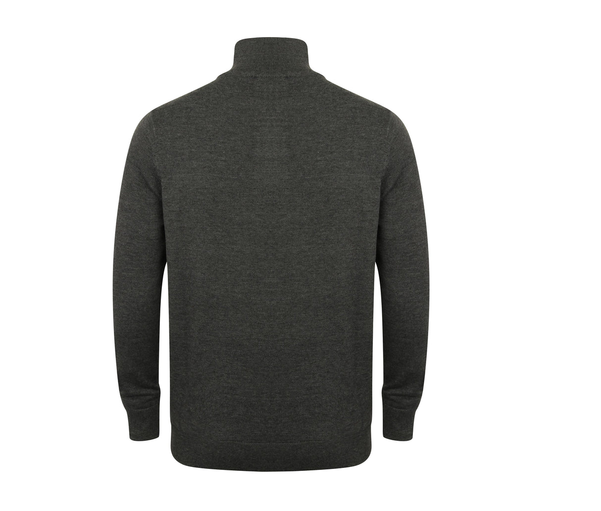 HENBURY MEN'S KNITTED QUARTER ZIP JUMPER