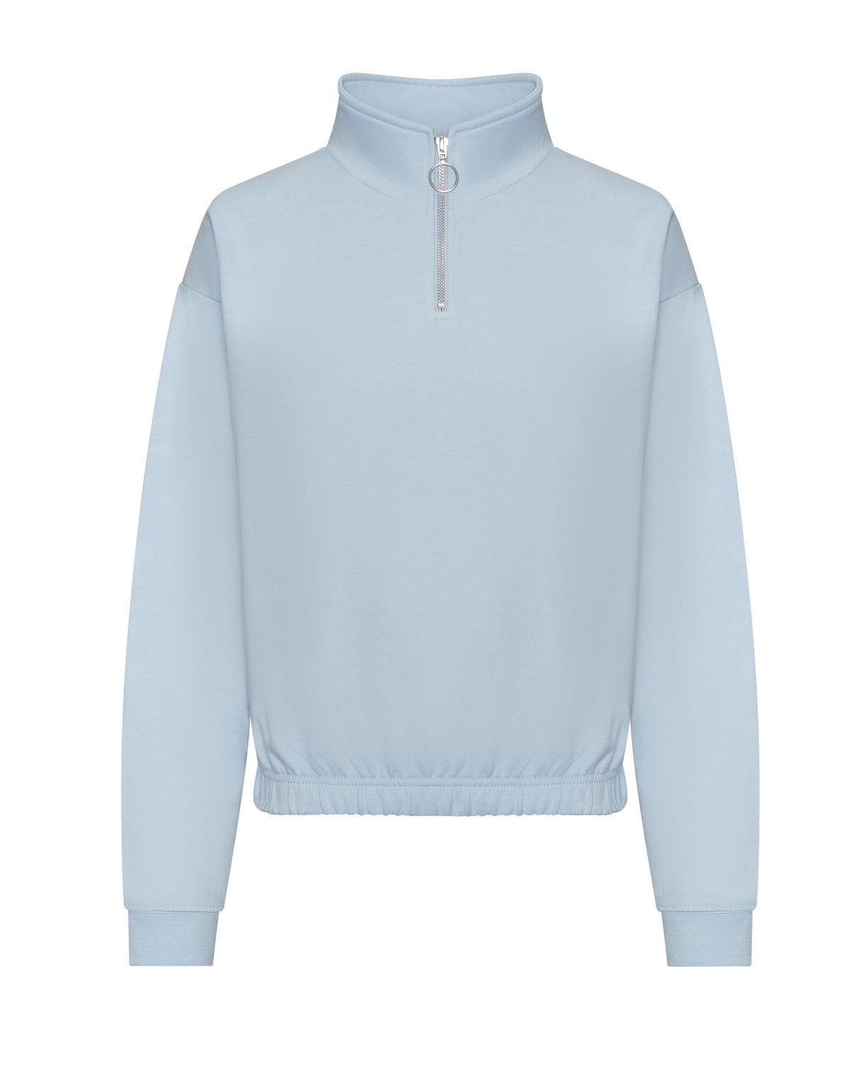 JUST HOODS WOMEN'S CROPPED 1/4 ZIP SWEAT